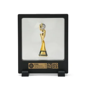 LICENSED REPLICA WOMEN'S WORLD CUP TROPHY 70MM IN DISPLAY FRAME